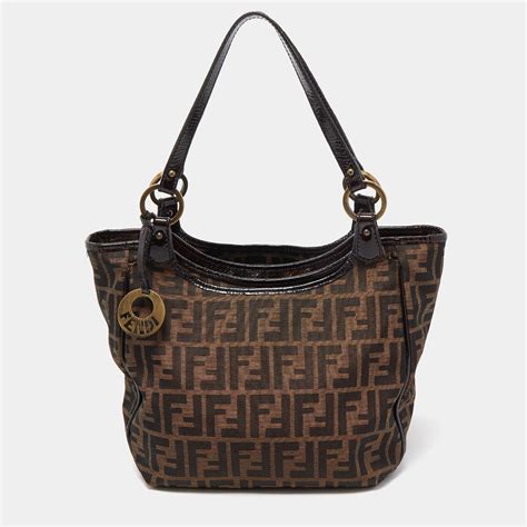 FENDI Zucca Shopping Tote Tobacco 1510855 